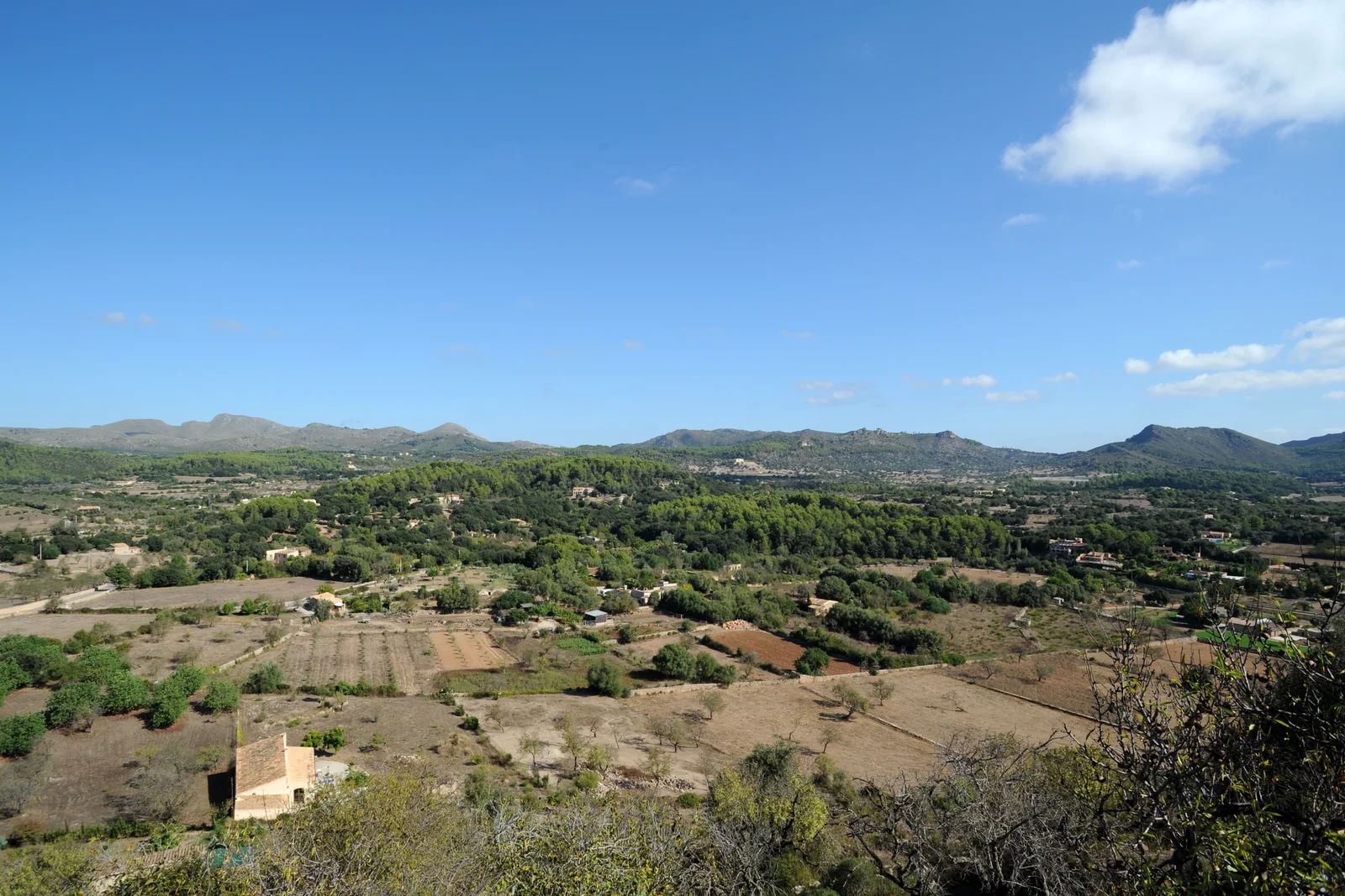 Vue vers le nord depuis Sant Salvador d’Artà ; photo du 16 septembre 2011
